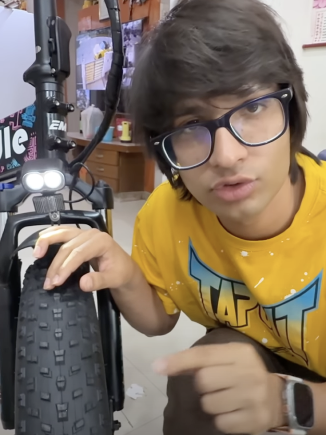 “Sourav’s Electric Cycle Adventure: Test Ride & Race!”